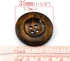 KARMELLING 20PC Wood Sewing Buttons Scrapbooking 4 Holes Round Dark Coffee Buttons 35mm(1-3/8") Dia...