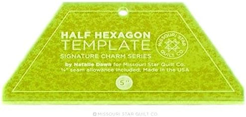 Small Half Hexagon for 5 Inch Squares and 2.5 inch Jelly Rolls by Missouri Star...