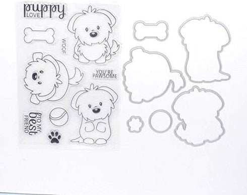 Welcome to Joyful Home Puddy Metal Cutting Dies Stamp Stencils DIY Scrapbooking Photo Album Decor Cards (Clear Stamp+Dies Cutting)...