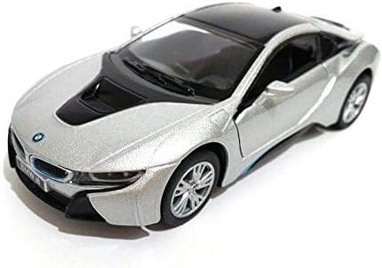 Kinsmart New 1:36 Display - Silver Color BMW I8 Diecast Model Car...