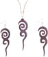 Tribal Wood Earrings and Necklace Set for Women, Long Spiral Dangling Earrings, Adjustable Cord Necklace, Wooden Jewelry...