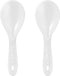 2PCS Plastic Rice Paddle Spoon Rice Scoop, Non-Stick Rice Spatula Rice Cooker Spoon Rice Serving Spoon 7.87 Inch (White B)...