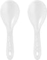 2PCS Plastic Rice Paddle Spoon Rice Scoop, Non-Stick Rice Spatula Rice Cooker Spoon Rice Serving Spoon 7.87 Inch (White B)...