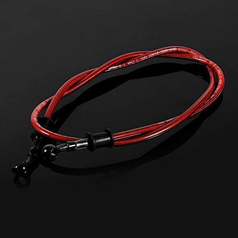 50cm - 200cm Motorcycle Braided Brake Line Oil Gas Pipe, Braided Steel Brake Clutch Oil Hoses Line Pipe(1200mm Red)...
