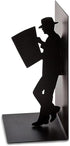 The Reader' Bookend – Decorative Metal Book Holder for Shelves – Modern Black Design – Ideal for Home and Office Décor for Book Lovers – Sujetali...