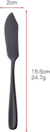 Stainless Steel Cheese Dessert Knives, Set of 6, Breakfast Butter Knife, Slicer Sandwich Spreader (Black)...