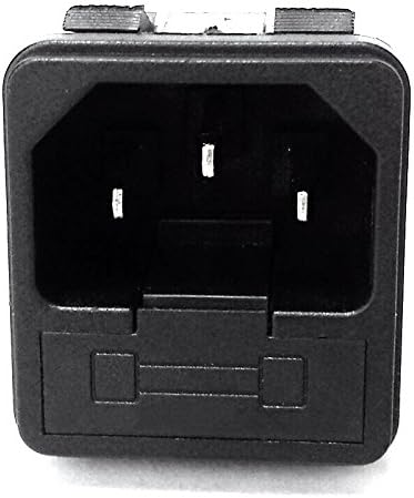 CESS Snap In AC Power Inlet with Fuse Holder - AC Black Socket (jcx) (4 PACK)...