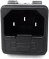 CESS Snap In AC Power Inlet with Fuse Holder - AC Black Socket (jcx) (4 PACK)...