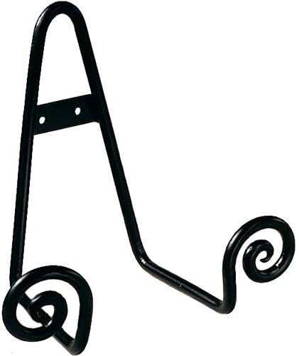 TRIPAR Decorative Scroll Rack, Small Black Display (3.75 Inch Depth) - Lightweight and Durable - Functions as Wall Rack or Tabletop Easel - Showca...