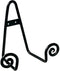 TRIPAR Decorative Scroll Rack, Small Black Display (3.75 Inch Depth) - Lightweight and Durable - Functions as Wall Rack or Tabletop Easel - Showca...