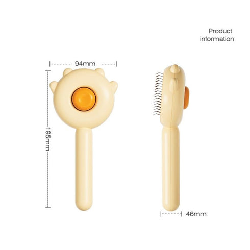 Sunflower Hair Cleaner Brush (Purple) Cute Cat Brushes for Indoor Cats Dogs and Puppys, Self Cleaning Pet Hair Cleaner Brush for Shedding Loose Ha...