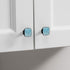 Ocean Decorative Cabinet Knobs - Elegant Designs 1.2" ABS Glass Square Black Handles for Home Kitchen Bedroom Decor - Easy Installation - Set of 4...