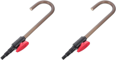 2 Pcs Aquarium Hook Water Changer - Bent Wall Mounted Fish Tank Water Changer with Flow Switch, Aquarium Vacuum Water Filler, Suit for 1/2'', 5/8'...