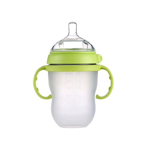 Bottle Handles Grips Compatible for Comotomo Feeding Baby Bottles (Set of 4, 2 Pink + 2 Green)...