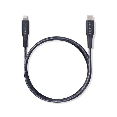 CASETiFY Powerthru USB-C to Lightning Cable (1m/3.3ft) - Black...