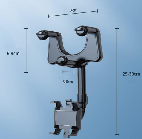 360° Rotatable Smart Phone Holder,Adjustable Telescopic Phone Holder,Car Rearview Mirror Mount Bracket for Car......