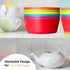 Kids Plastic Bowls Set of 12 Children Bowl 10 Ounce Microwave Dishwasher Safe BPA Free Non Toxic Toddler Bowls 6 Bright Colors for Cereal, Soup, S...