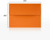 LUXPaper A2 Invitation Envelopes | Peel & Press | 4 3/8" x 5 3/4" | Mandarin Orange | 80lb. Text | 50 Qty...