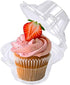 50 Pack Individual Cupcake Containers Plastic Cupcake Boxes Cupcake Holders Stackable Deep Dome Cupcake Carrier...