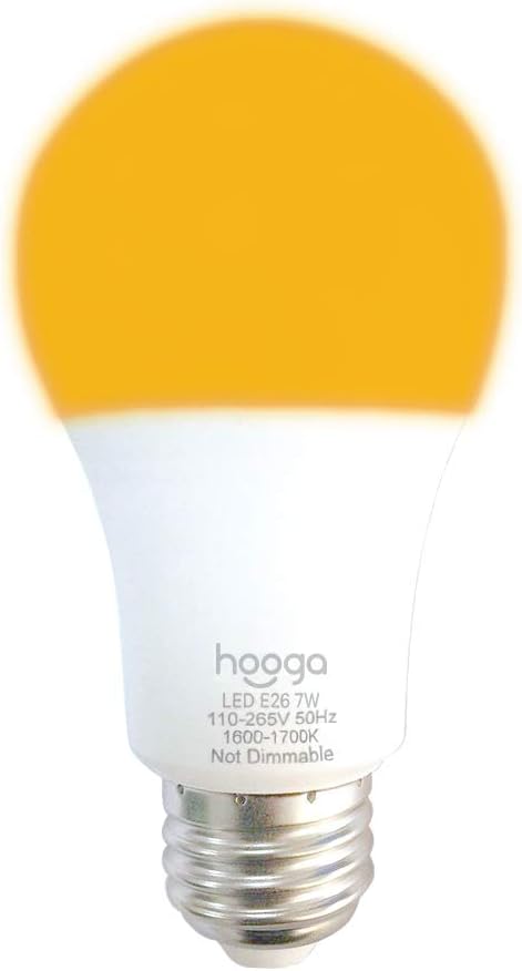 hooga Sleep Light Bulb, Blue Light Blocking Amber Night Light. 1600K Sleep Aid Emits Only 0.06% Blue Light for Healthy Sleep. Baby Nursery Light. ...