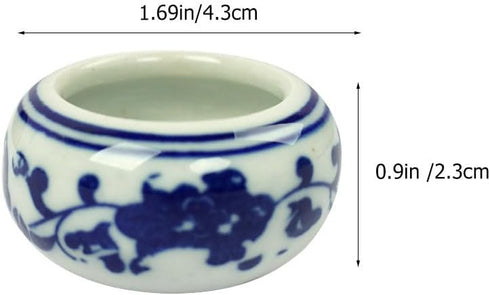 SEWACC 8pcs Ceramic Ink Dish Chinese Calligraphy Ink Dish Porcelain Inkwell Dish Painting Dish for Chinese Calligraphy and Sumi-e Painting Pottery...