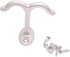 4 PCS Zinc Alloy Double Prong Ceiling Hook,Heavy Duty Coat Hook,Mug Hooks Under Cabinet Hooks,for Bathroom Kitchen Cabinet Garage...