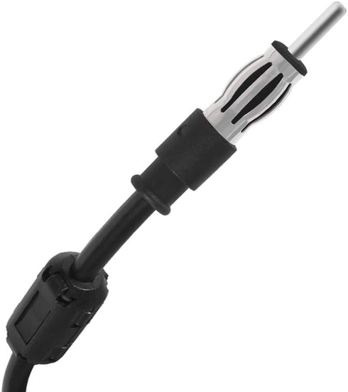 Universal Car Stereo Radio FM Antenna 12V Power Supply DIN Plug Connector for Vehicle Truck SUV Car Audio Boat Radio Stereo Media Head 12V Antenna...