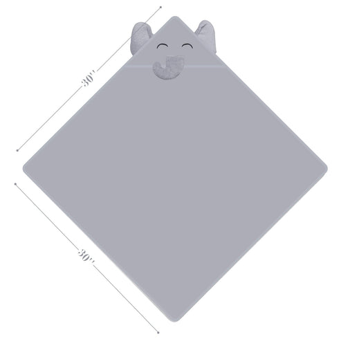 YOYOO Premium Baby Bath Towel – Viscose Derived from Bamboo, Baby Hooded Towels - Newborn Essential Cute Grey Little Elephant -Perfect Baby Regist...