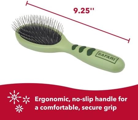 Coastal Pet Safari Wire Pin Brush with Plastic Handle - General Dog Grooming Brush for Dogs with Short and Long Hair - No-Slip Handle - Compatible...