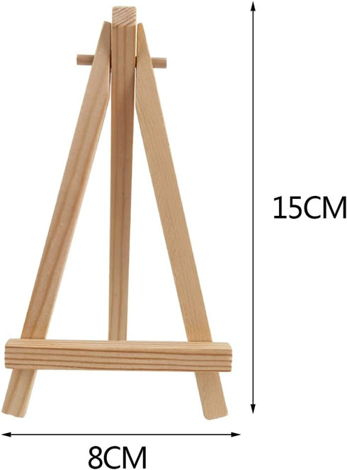 Mini Wooden Easel,10 Pcs Mini Easels Small Tabletop Easel Mini Easel Display Stands for Small Canvases,Kids Crafts,Business Cards,Signs,Photos,Gif...