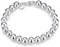 925 Sterling Silver Plated Round Beads Bracelet, 8mm...