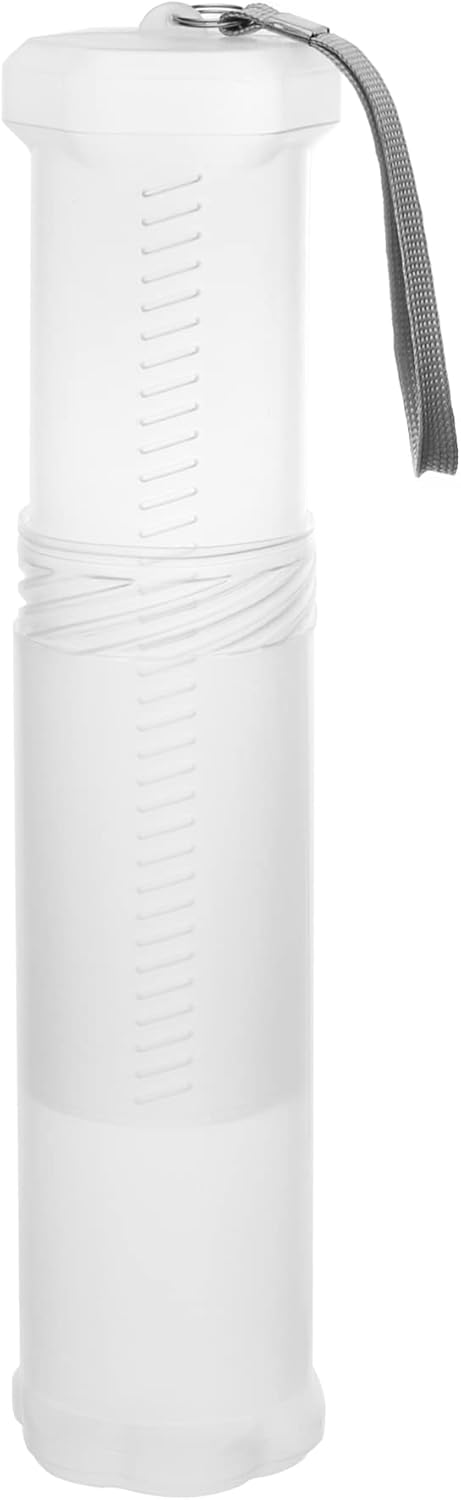 QWORK Extendable Artist Storage Tube - Durable Plastic, 2 Pack Adjustable Length 8.5" to 15", 2.4" Width, Translucent with Carrying Lanyard for Br...