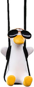 Hanging Accessories Rear View Mirror of Swinging Duck with Sunglasses Car Pendant Cute Ornament Decoration for Men Women Gift, CZ-033...