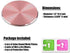 SALEX Cute Pink Metal Plates Set 4 Pack for Magnetic Car Mount. Kit of 4 Rose Gold Round Discs Without Holes for Phone Holder, Case. Strong 3M Adh...