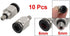 uxcell 10 Pcs M5 Male Thread 6mm Push In Joint Pneumatic Connector Quick Fittings...
