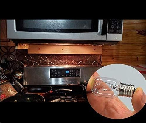 Light Bulb for Whirlpool Microwave - Light Bulb Fits for Whirlpool Maytag GE Amana Over The Range Hood Microwave, Dimmable with 125V 40W E17 Base,...