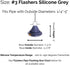 #3 Silicone Grey High Temp Flexible Roof Jack Pipe Boot Metal Roofing Pipe Flashing (Pipe OD 1/4" to 5") - 100% Made in The USA...