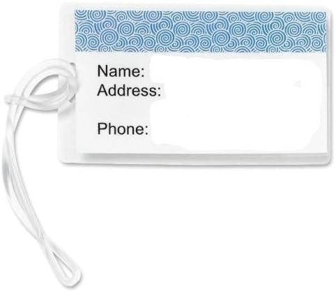 GYBest Best 100-Pack 6'' Clear Plastic Luggage Tag Loops...