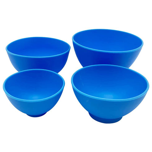 Lab Flexible Alginate Rubber Mixing Bowls Small/Medium/Large/Extra Large for Plaster and one Spatula (4)...