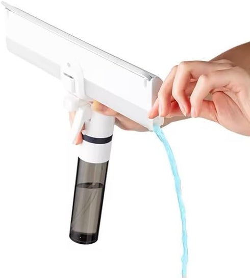 3 in 1 Professional Window Cleaner - Window Washer Squeegee with Water Sprayer & Waste Water Collection Tank - Glass Cleaning Wiper for Home, Outd...