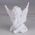 2 Pack Resin Cherubs White Angel Statue Figurine, Garden Sleeping Cherub Statue Sculpture Indoor Outdoor Home Decoration, Cute Adorable Angle Scul...