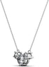 Cate & Chloe Calliope 18k White Gold Plated 3-Stone Pendant Necklace | Beautiful Sparkling Crystal Stones Silver Drop Necklace for Women...