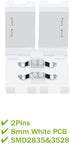 LightingWill 10pcs Pack Strip to Strip Unwired Gapless Solderless Snap Down 2Pin Conductor LED Strip Connector for 8mm Wide 3528 2835 Single Color...