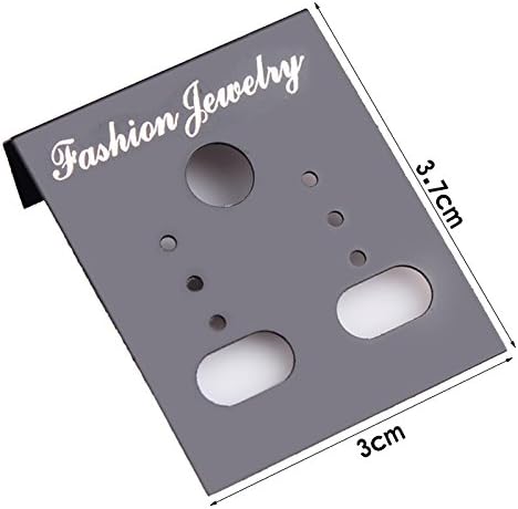 200pcs Plastic Jewelry Earring Display Cards Ear Stud Packaging Hanging Cards Price Tags 37x30mm (Black)...