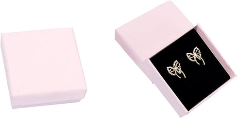 Weyoo 12 Packs Kraft Paper Jewelry and Retail Boxes, 2.76 x 2.76 x 1.18-inches, Mache Earring Pendant Necklace Boxes, Square Cardboard Jewelry Box...