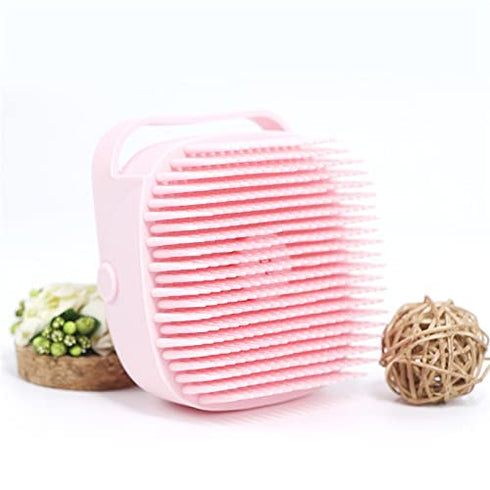 Bath Brush Silicone, Massage Soft Brush Dog Cats, Pet Massage Brush Bubble Body Brush-Pink...