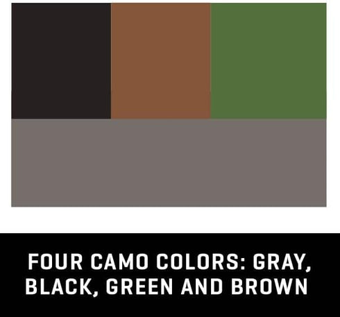Allen Company - Camo Face Paint Set, Stick and Liquid (Black, Brown, Olive / Grey)...