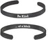 Pingyongchang Stainless Steel Be Kind...of A Bitch Bracelets Punk Engraved Inspirational Cuff Bracelet Jewelry Gifts for Women...