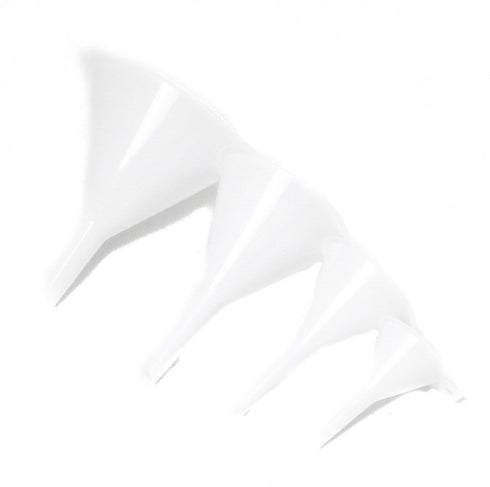 Chef Craft Classic Plastic Funnel, 2-5 inches in Diameter 4 Piece Set, White...