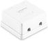 NavePoint Keystone Jack Surface-Mount Box 2-Port White, 10-Pack...